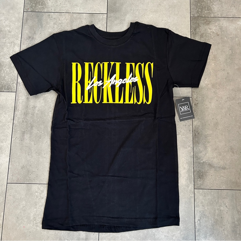 NEW Young & Reckless Los angeles black t shit Small unisex